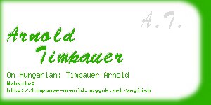 arnold timpauer business card